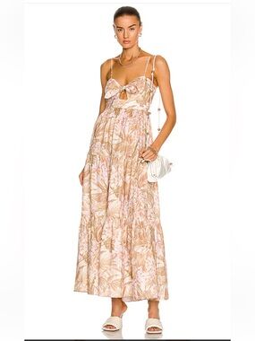 zimmermann ginger swing belted floral print ramie voile maxi dress Zimmermann | Dresses | Zimmermannginger Swing Belted Floralprint Ramievoile  Maxi Size 4 Us 2